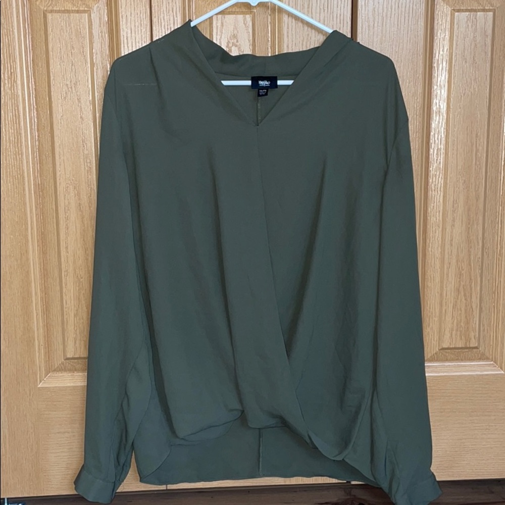 Olive green dress shirt